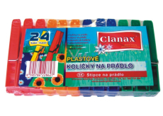 Clanax Štipce na bielizeň plastové 24 kusov