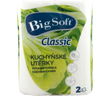 Big Soft Classic 2 vrstvové kuchynské papierové utierky, 2 × 51 útržkov, 2 role