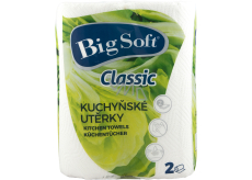 Big Soft Classic 2 vrstvové kuchynské papierové utierky, 2 × 51 útržkov, 2 role