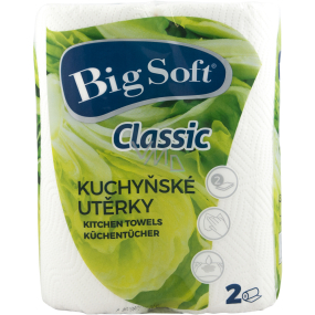 Big Soft Classic 2 vrstvové kuchynské papierové utierky, 2 × 51 útržkov, 2 role