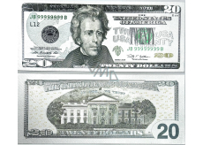Postriebrená dolárová bankovka Talisman 20 USD