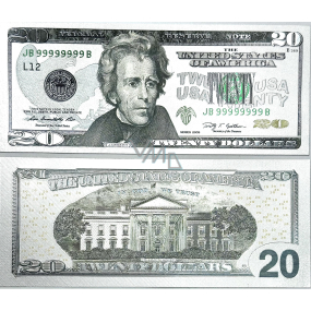 Postriebrená dolárová bankovka Talisman 20 USD