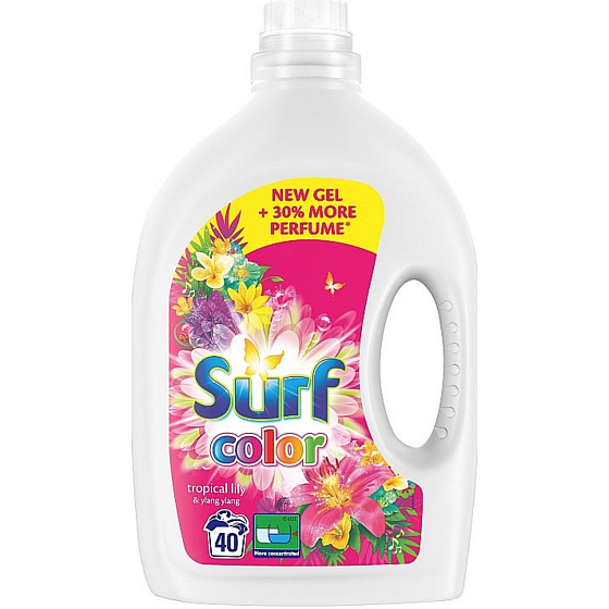 Surf Color Tropical Lily & Ylang Ylang gél na pranie farebnej bielizne 40 dávok 2 l