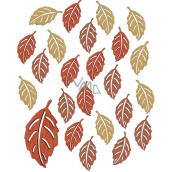 Drevené jesenné listy 2 cm 24 kusov vo vrecku