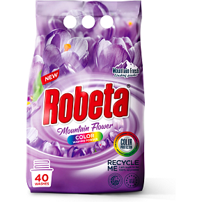 Robeta Mountain Flower prací prášok na farebné prádlo 3 kg, 40 dávok Robeta Mountain Flower prací prášok na farebné prádlo 3 kg, 40 dávok