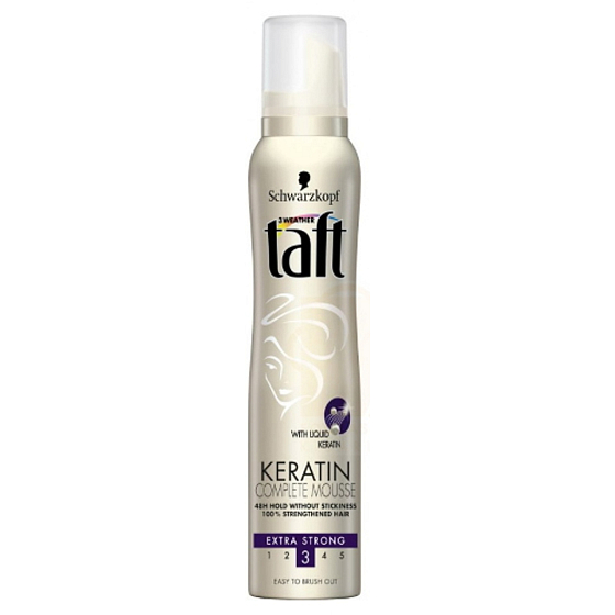 Taft Keratin Complete Mousse extra silná fixácia penové tužidlo 200 ml