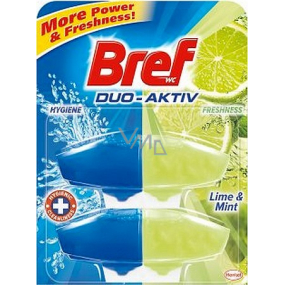 Bref Duo Aktiv Limetka a Mäta tekutý WC blok náhradná náplň 2 x 50 ml