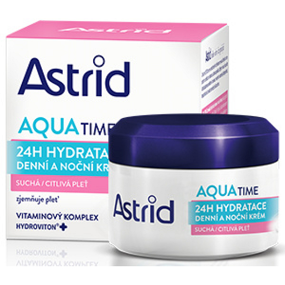 Astrid Aqua Time denný a nočný krém pre suchú a citlivú pleť 50 ml
