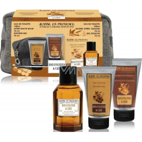 Jeanne en Provence Men Bois D Olivier & Cade toaletná voda 100 ml + balzam po holení 75 ml + sprchový gél 75 ml, darčeková sada