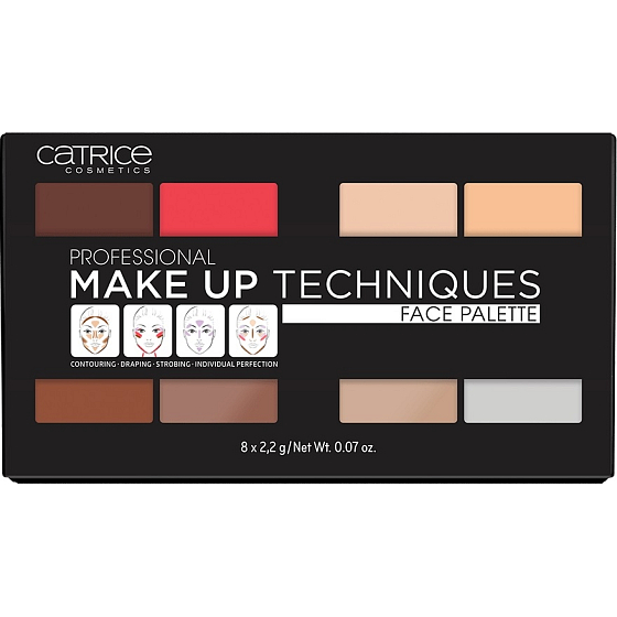 Catrice Professional Make Up Techniques Face Palette profesionálny paleta na tvár 010 Volume One 8 x 2,2 g