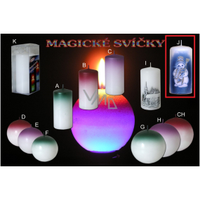 Lima Magická sviečka Snehuliak valec 70 x 150 mm 1 kus