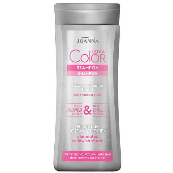Joanna Ultra Color System Pink šampón pre blond, zosvetlené a šedivé vlasy 200 ml