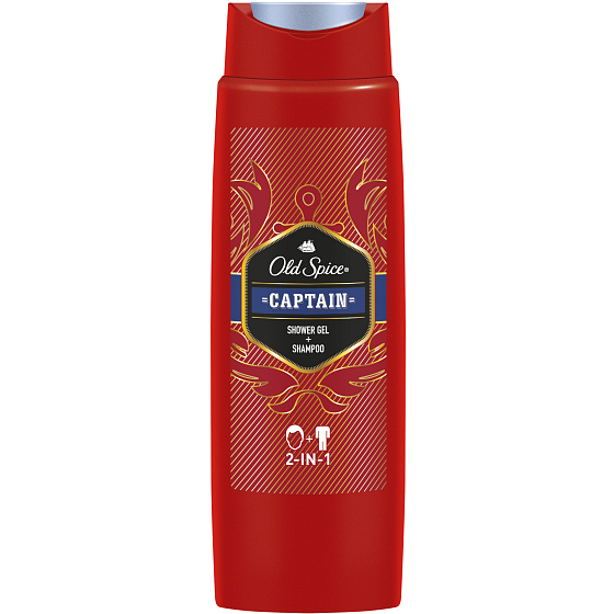 Old Spice Captain 2v1 sprchový gél a šampón pre mužov 250 ml