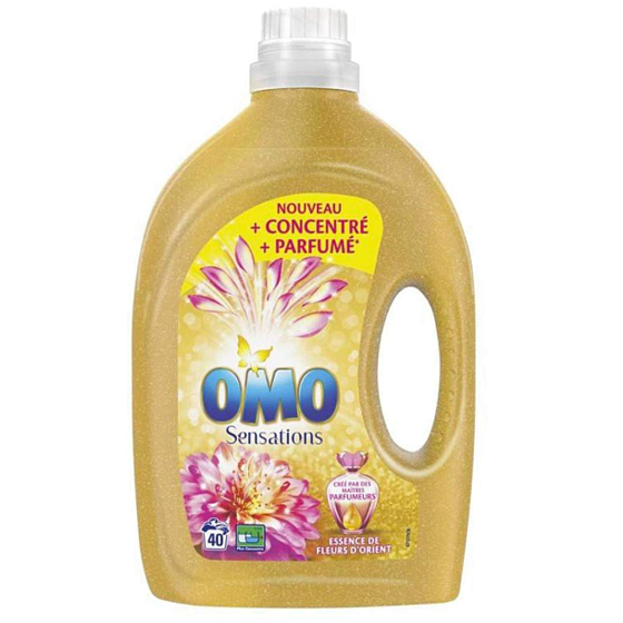 Omo Sensations Essence od Fleurs d Orient Orientálna kvety univerzálny gél na pranie 40 dávok 2 l