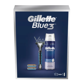 Gillette Sensor3 holiaci strojček + náhradné hlavice 4 kusy + Series pena na holenie 250 ml, kozmetická sada pre mužov