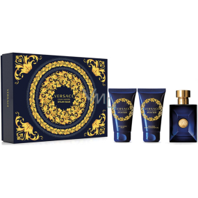 Versace Dylan Blue toaletná voda 50 ml + balzam po holení 50 ml + sprchový gél 50 ml, darčeková sada pre mužov