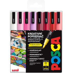 Posca Univerzálna sada akrylových fixiek 0,9 - 1,3 mm Love mix teplých tónov 8 kusov PC-3M