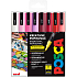 Posca Univerzálna sada akrylových fixiek 0,9 - 1,3 mm Love mix teplých tónov 8 kusov PC-3M