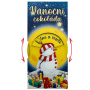 Bohemia Gifts Vianočná interaktívna čokoláda s prianiami Snehuliak 100 g