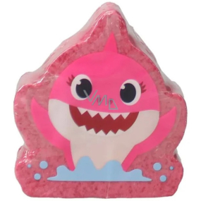 Pinkfong Baby Shark ružová a červená šumivá bomba do kúpeľa 140 g