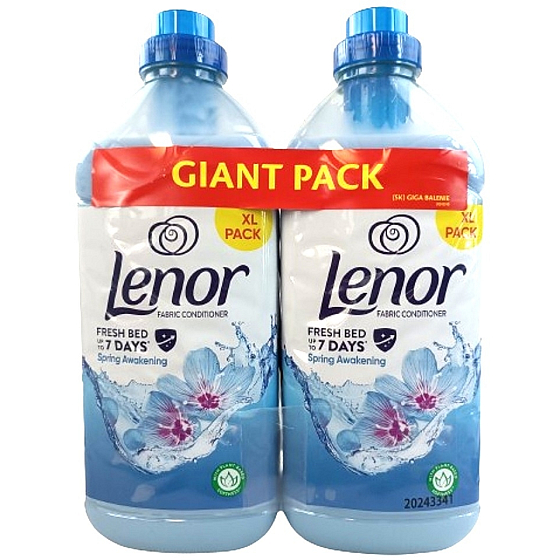 Lenor Spring Awakening vôňa jarných kvetov, pačuli a cédru zmäkčovač tkanín 2 x 1600 ml, duopack
