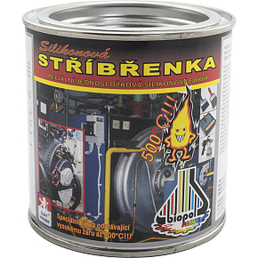 Biopol Paints Silikonová strieborná, žiaruvzdorná do 500 °C, 350 g