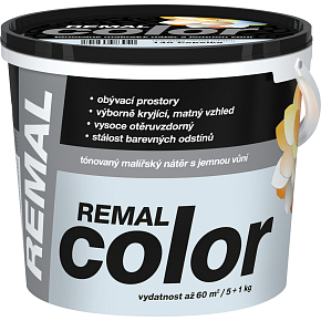 REMAL Color maliarska farba na stenu 140 Popelka, 5 + 1 kg