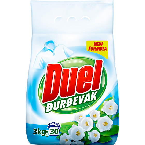 Duel prací prášok Durdevak, 30 dávok, 3 kg
