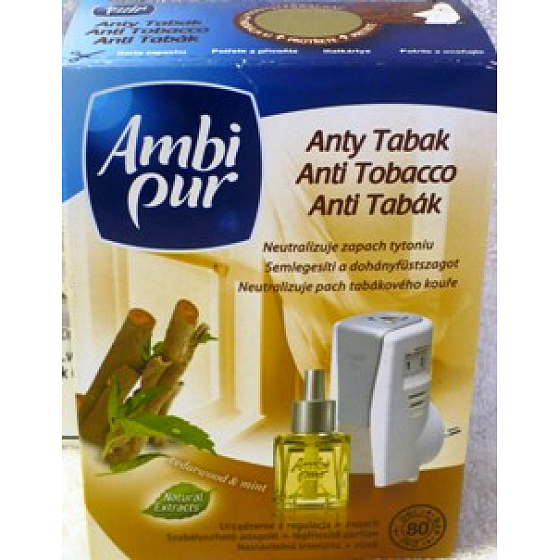 Ambi Pur Anti Tabak elektrický osviežovač vzduchu kompletný strojček 20 ml