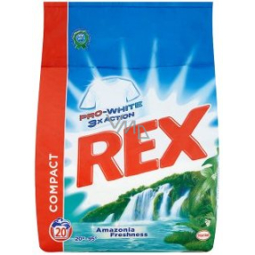 Rex 3x Action Amazonia Freshness Pro-White prášok na pranie 20 dávok 1,5 kg