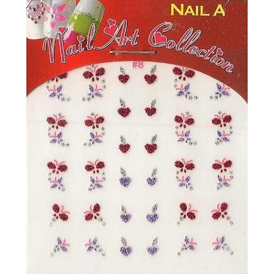 Absolute Cosmetics Nail Art samolepiace nálepky na nechty GNS 32 1 aršík