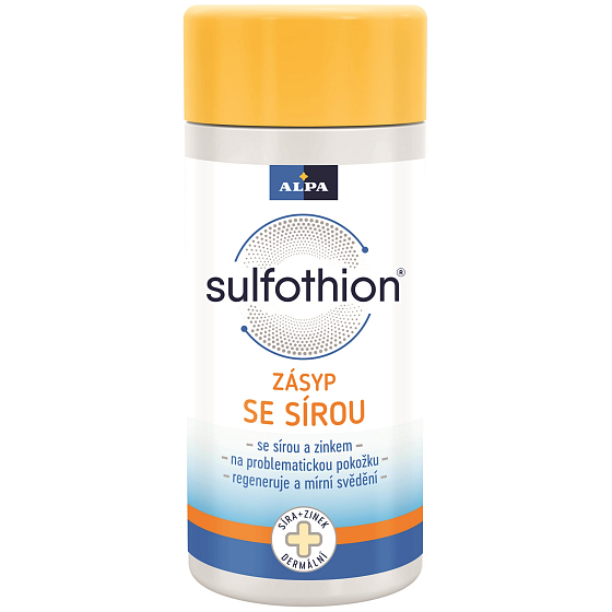 Alpa Sulfothion zásyp na nohy so sírou 100 g