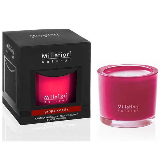Millefiori Milano Natural Grape Cassis - Hrozno a Čierne ríbezle Vonná sviečka horí až 60 hodín 180 g