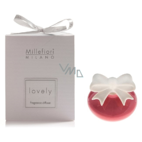 Millefiori Milano Lovely Difuzér mini nádobka pre vzlínaniu vône pomocou porézny vrchnej časti mašlička fialová