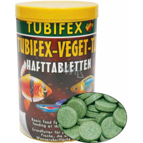 Tubifex Veget Tab základné krmivo pre ryby, ktoré prijímajú krmivo z hladín vôd 125 ml