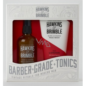 Hawkins & Brimble Men umývací gél na tvár 150 ml + pleťový krém 100 ml, kozmetická sada pre mužov