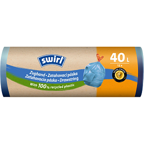 Swirl zatahovacie vrecká na odpad 40 l, 56 × 59 cm, 28 µ, 12 ks Swirl zatahovacie vrecká na odpad 40 l, 56 × 59 cm, 28 µ, 12 ks