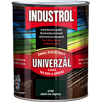 Industrol S2013 univerzál lesk vrchná farba na kov a drevo, 5700 vlaková zeleň, 600 ml