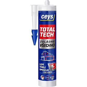 Ceys Total Tech univerzálne lepidlo a tmel, transparentné, 290 ml