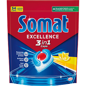 Somat Lemon 3v1 tablety do umývačky 34 ks, 615,4 g