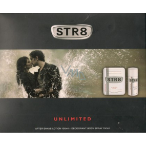 Str8 Unlimited voda po holení 100 ml + deodorant sprej 150 ml, kozmetická sada