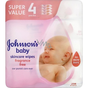 Johnsons Baby Wipes Protection Neparfémované vlhčené obrúsky 256 kusov