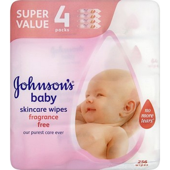 Johnsons Baby Wipes Protection Neparfémované vlhčené obrúsky 256 kusov