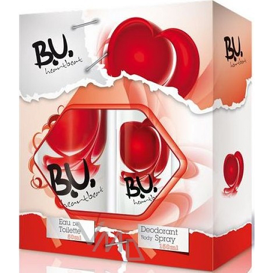 BU Heartbeat toaletná voda 50 ml + dezodorant sprej 150 ml, pre ženy darčeková sada