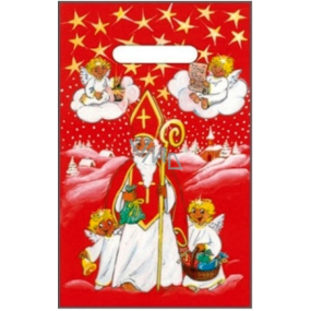 Anjel Igelitová taška 32 x 20 cm červená Mikuláš, anjelici