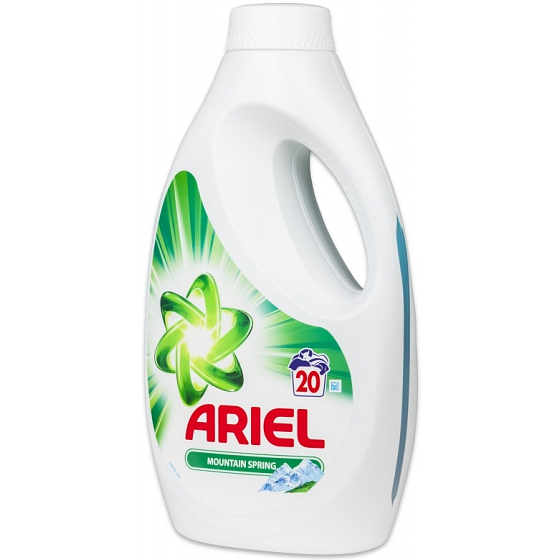 Ariel Mountain Spring tekutý prací gél pre čistú a voňavú bielizeň bez škvŕn 20 dávok 1,3 l