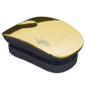 Ikoo Pocket Metallic Vreckový kefa na vlasy podľa čínskej medicíny metalický zlato-čierny