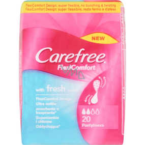 Carefree FlexiComfort with Fresh scent slipové vložky 20 kusov