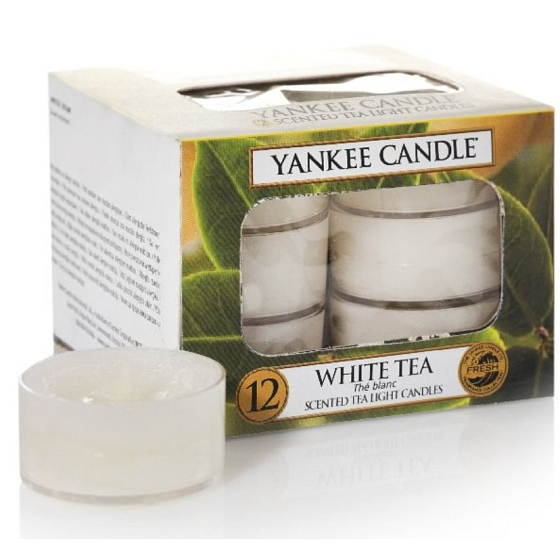 Yankee Candle White Tea - Biely čaj vonná čajová sviečka 9,8 g 12 kusov