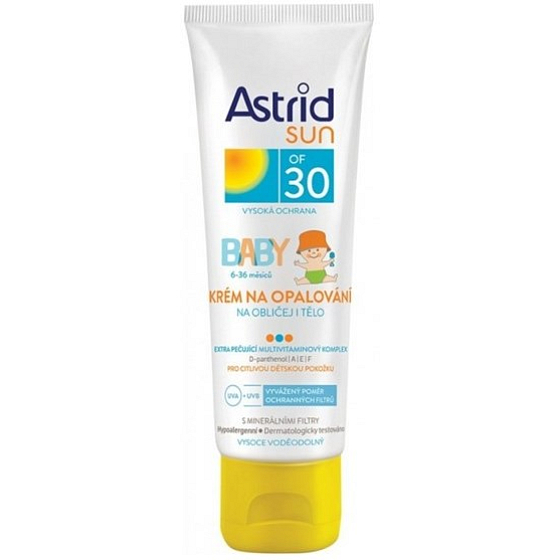 Astrid Sun Baby OF30 krém na opaľovanie na tvár a telo 75 ml